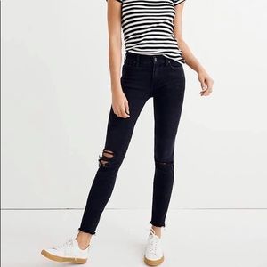 Madewell 9” high rise skinny in Black Sea wash